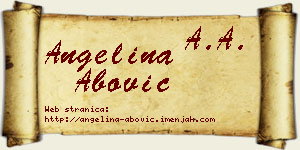Angelina Abović vizit kartica